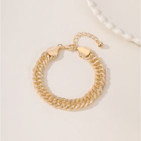 An Elegant And High-end Middle Eastern Ramadan Style Metal Engraved Double Woven Dense Chain For Women's Popular Vacation Style Foot Chain (Option: 1piece)